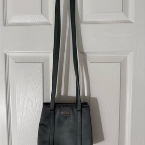 Nine West Grey/silver Shoulder Bag with Structured Design